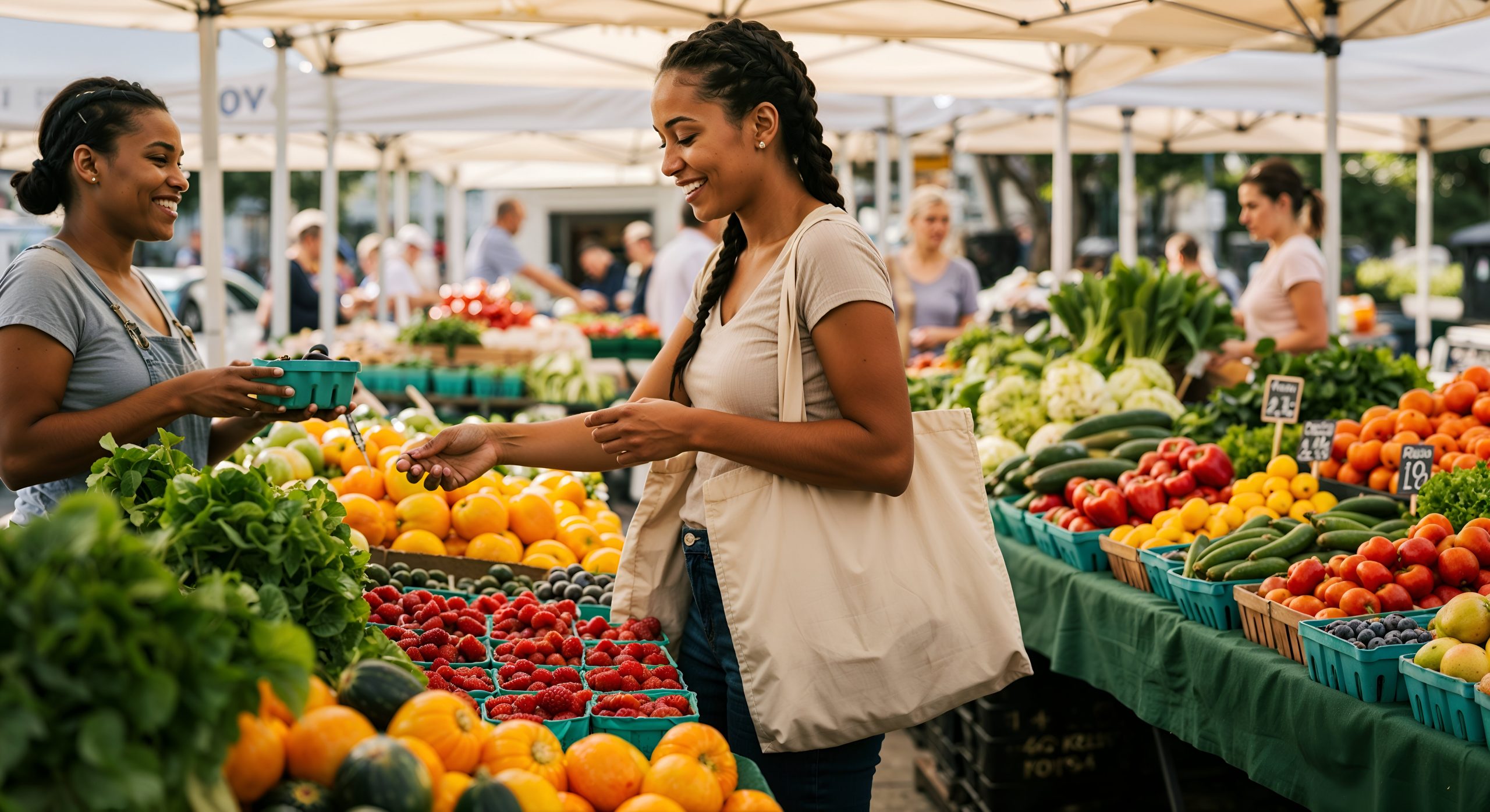 two-women-shopping-outdoor-farmers-market_Holistic-Healing-for-Depression-Top-10-Lifestyle-Tips